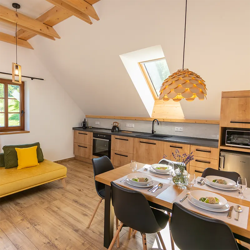 Apartmán Léto jídelní část